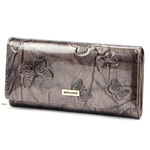 Gregorio damski portfel klasyczny podłużny duża portmonetka lakierowana