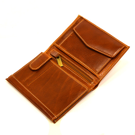 Męski, klasyczny portfel skórzany w stylu Vintage