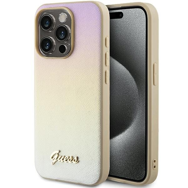 Zdjęcia - Etui GUESS GUHCP14XPSAIRSD iPhone 14 Pro Max 6.7" złoty/gold hardcase Saffiano 