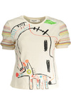 Damski t-shirt z designerskim rękawem od DESIGUAL