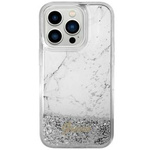 Guess GUHCP14SLCSGSGH iPhone 14 6.1" biały/white hardcase Liquid Glitter Marble