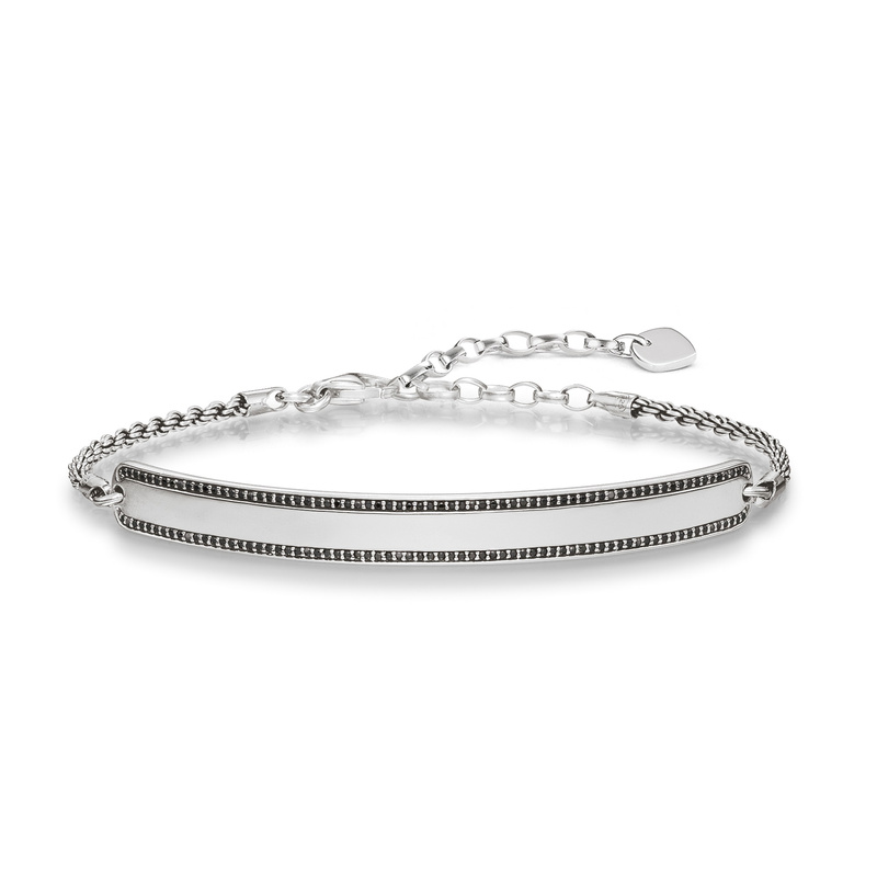 Biżuteria THOMAS SABO 000964311L18v. Bransoletka, Kolor czarny srebrny. Unisex.