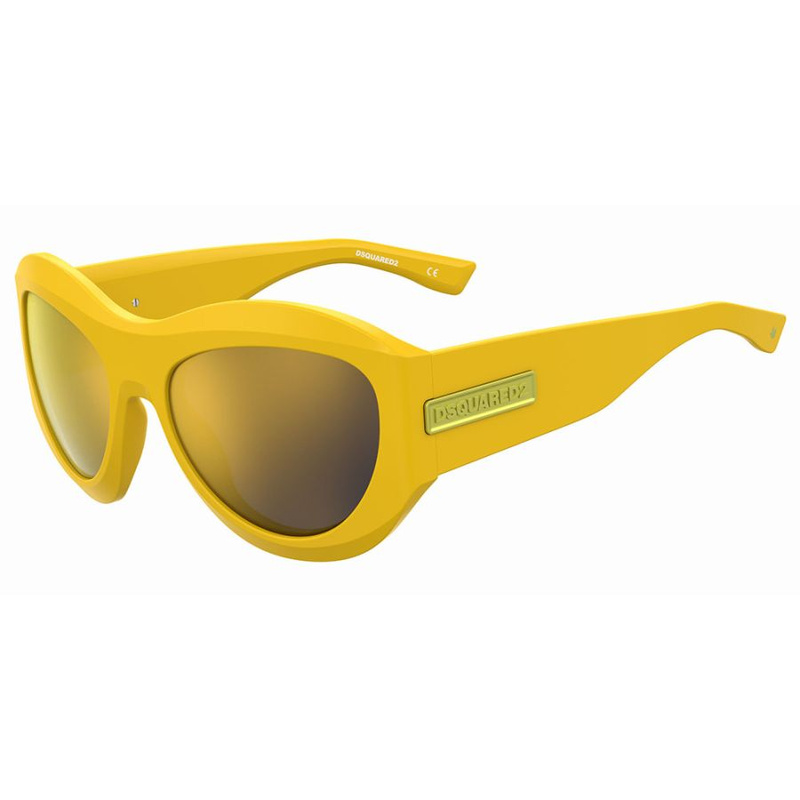 Okulary DSQUARED2 D2-0072-S-40G. Okulary przeciwsłoneczne, Kolor żółty. Mężczyzna.