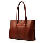 Torebka skórzana vp046l Brązowy