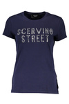 T-SHIRT SCERVINO STREET DAMSKI Z KRÓTKIM RĘKAWEM NIEBIESKI