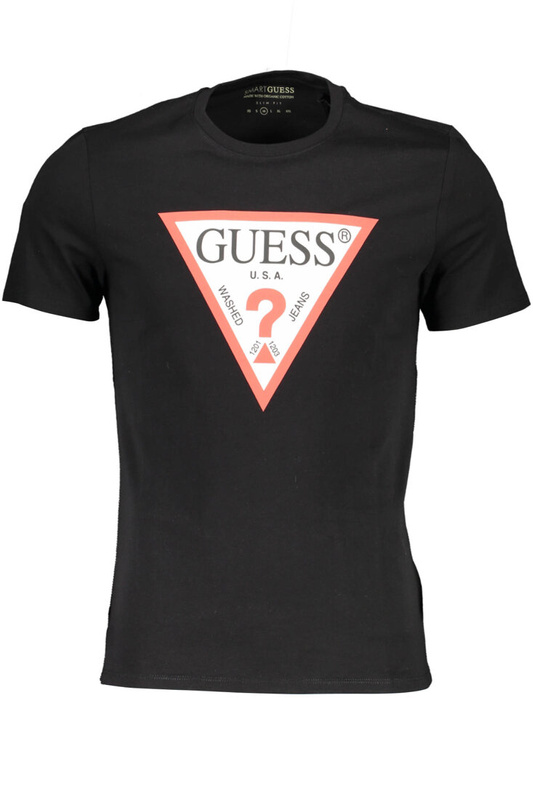 T-SHIRT MĘSKI Z KRÓTKIM RĘKAWEM GUESS JEANS CZARNY