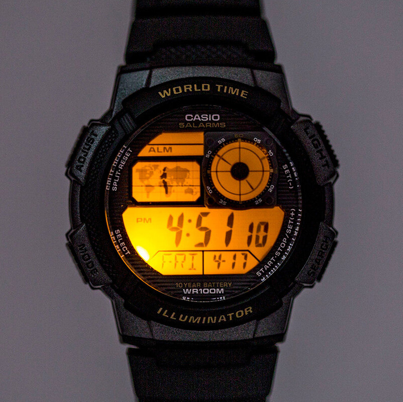 ZEGAREK MĘSKI CASIO AE-1000W 4AV (zd073c) - WORLD TIME + BOX