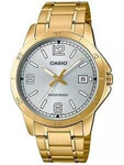 Zegarek marki Casio model MTP-V004G kolor Zółty. Akcesoria męski. Sezon: Cały rok