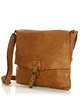 Torebka skórzana listonoszka stylowy minimalizm ala messenger leather bag - MARCO MAZZINI camel