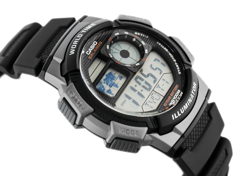 ZEGAREK MĘSKI CASIO AE-1000W 1BVDF (zd073g) - WORLD TIME + BOX