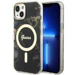 Guess GUHMP14MHTMRSK iPhone 14 Plus 6.7" czarny/black hardcase Golden Marble MagSafe