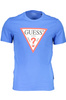 T-SHIRT MĘSKI Z KRÓTKIM RĘKAWEM GUESS JEANS NIEBIESKI