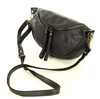 Torebka damska listonoszka nerka ze skóry naturalnej handmade crossbody leather bag - MARCO MAZZINI czarny