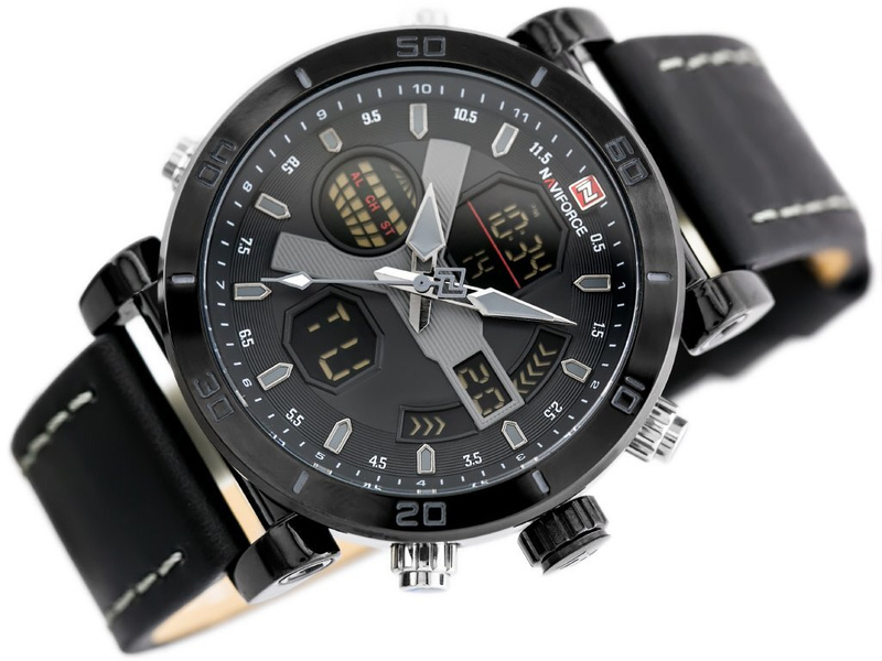 ZEGAREK MĘSKI NAVIFORCE - NF9132 (zn073b) - black/grey + box