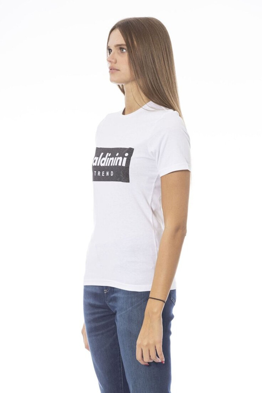 Koszulka T-shirt marki Baldinini Trend model TSD07_MANTOVA kolor Biały. Odzież damska. Sezon: Wiosna/Lato