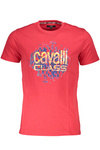 CAVALLI CLASS T-SHIRT Z KRÓTKIM RĘKAWEM MĘSKI CZERWONY