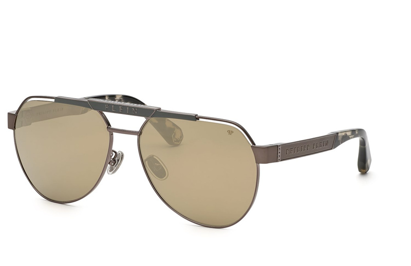 Okulary PHILIPP PLEIN SPP073M63566G. Okulary przeciwsłoneczne, Kolor szary. Mężczyzna.