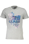 CAVALLI CLASS T-SHIRT Z KRÓTKIM RĘKAWEM MĘSKI SZARY