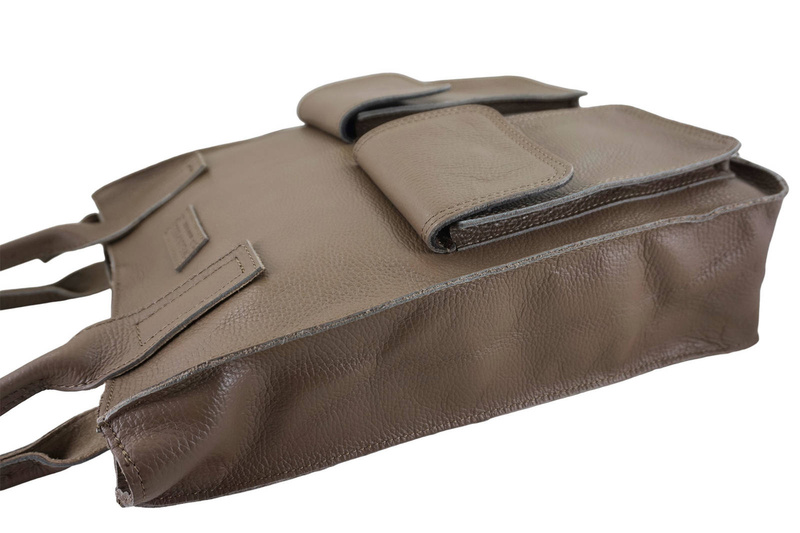 Torby shopper bag do pracy - Beżowe ciemne 