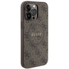 Guess GUHMP14XG4GFRW iPhone 14 Pro Max 6.7" brązowy/brown hardcase 4G Collection Leather Metal Logo MagSafe