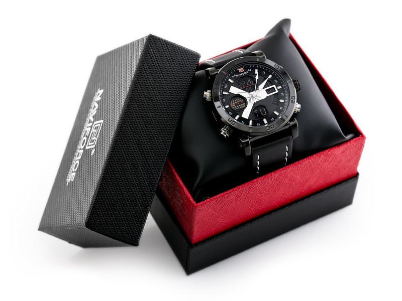 ZEGAREK MĘSKI NAVIFORCE - NF9132 (zn073b) - black/grey + box