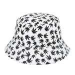 Biały kapelusz dwustronny bucket hat wędkarski modny kap-m4