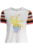 Damski t-shirt z designerskim rękawem od DESIGUAL