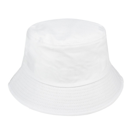 Biały kapelusz bucket hat wędkarski modny jednolity kap-m2