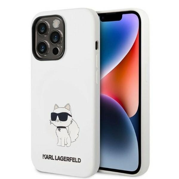 Фото - Чохол Karl Lagerfeld KLHCP14LSNCHBCH iPhone 14 Pro 6,1" hardcase biały/white Sil 