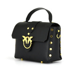 Wyjątkowa listonoszka kuferek damski złote ptaszki