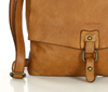 Torebka skórzana listonoszka stylowy minimalizm ala messenger leather bag - MARCO MAZZINI camel