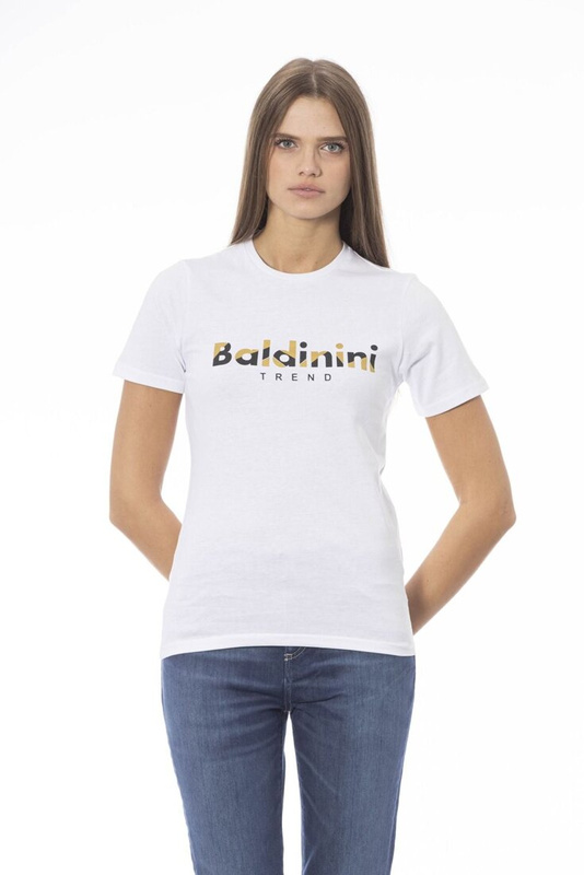 Koszulka T-shirt marki Baldinini Trend model TSD04_MANTOVA kolor Biały. Odzież damska. Sezon: Wiosna/Lato