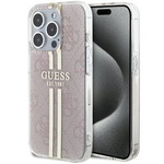 Guess GUHCP14XH4PSEGP iPhone 14 Pro Max 6.7" różowy/pink hardcase IML 4G Gold Stripe