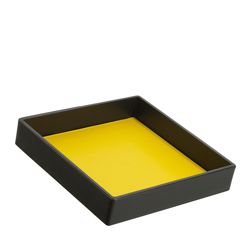 DUDU Valet Tray w skórzanym, kolorowym uchwycie do przechowywania portfela, kluczy, biżuterii i monet
