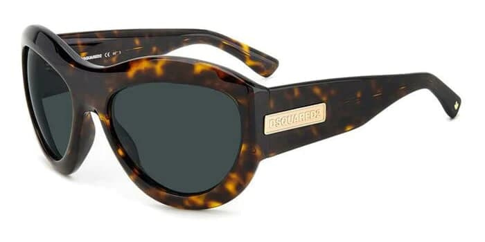 Okulary DSQUARED2 D2-0072-S-086. Okulary przeciwsłoneczne, Kolor brązowy. Mężczyzna.