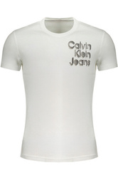 MĘSKI T-SHIRT Z KRÓTKIM RĘKAWEM CALVIN KLEIN BIAŁY