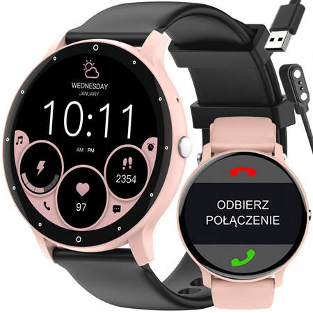 SMARTWATCH UNISEX GRAVITY GT1-5 PRO - ROZMOWY BLUETOOTH, DODATKOWY PASEK (sg027e)