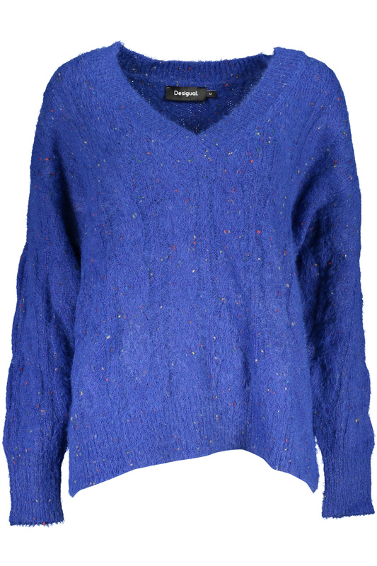 NIEBIESKI SWETER DESIGUAL DAMSKI