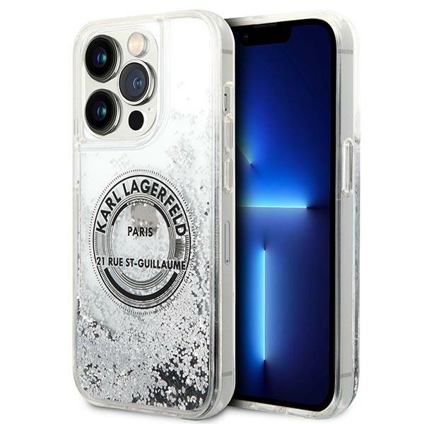 Zdjęcia - Etui Karl Lagerfeld KLHCP14LLCRSGRS iPhone 14 Pro 6,1" srebrny/silver hardcase 