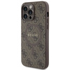 Guess GUHMP14XG4GFRW iPhone 14 Pro Max 6.7" brązowy/brown hardcase 4G Collection Leather Metal Logo MagSafe