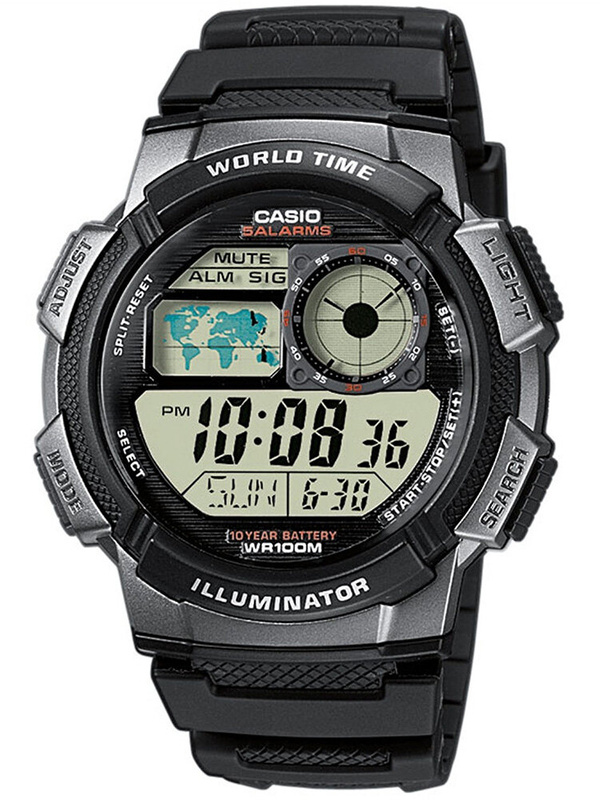 ZEGAREK MĘSKI CASIO AE-1000W 1BVDF (zd073g) - WORLD TIME + BOX