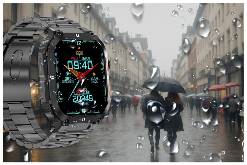 SMARTWATCH MĘSKI GRAVITY GT6-2 - WYKONYWANIE POŁĄCZEŃ, MONITOR SNU (sg020b)