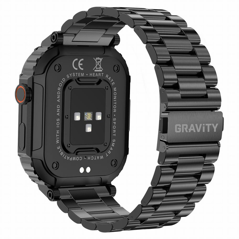 SMARTWATCH MĘSKI GRAVITY GT6-2 - WYKONYWANIE POŁĄCZEŃ, MONITOR SNU (sg020b)