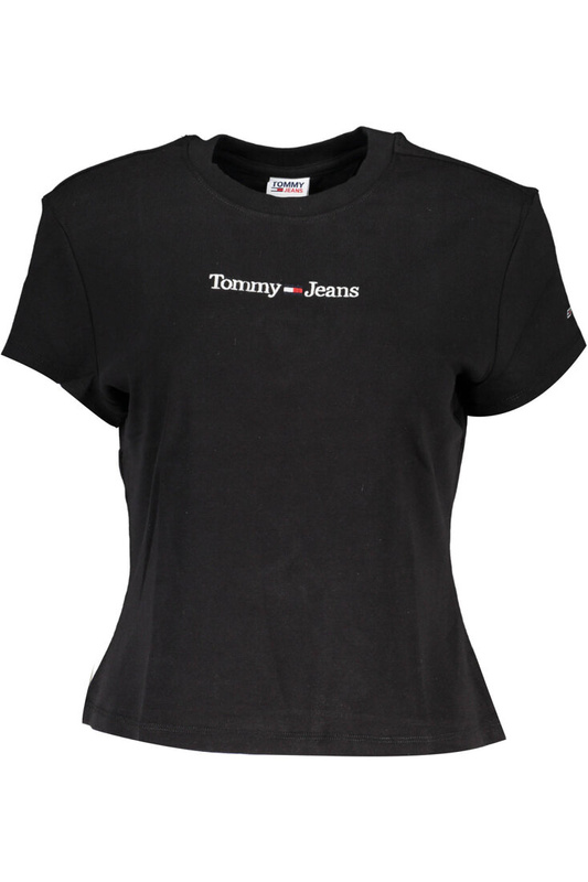 CZARNY DAMSKI T-SHIRT Z KRÓTKIM RĘKAWEM TOMMY HILFIGER