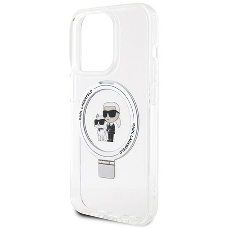 Karl Lagerfeld KLHMP13XHMRSKCH iPhone 13 Pro Max 6.7" biały/white hardcase Ring Stand Karl&Choupettte MagSafe