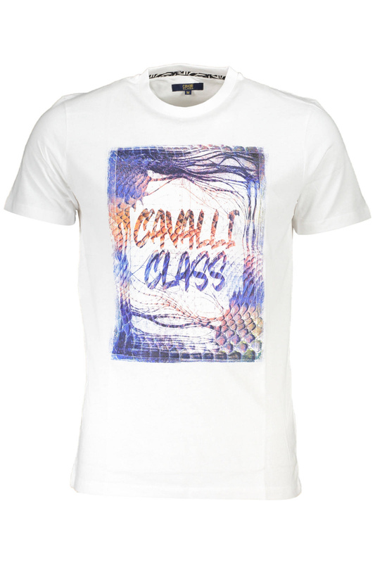 CAVALLI CLASS T-SHIRT Z KRÓTKIM RĘKAWEM MĘSKI CZARNY