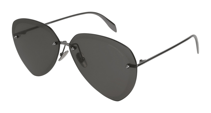 Okulary ALEXANDER MCQUEEN AM0120S-001. Okulary przeciwsłoneczne, Kolor szary. Mężczyzna.