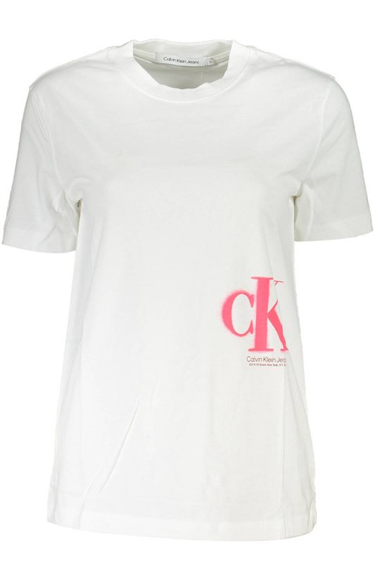 BIAŁY DAMSKI T-SHIRT Z KRÓTKIM RĘKAWEM CALVIN KLEIN WHITE