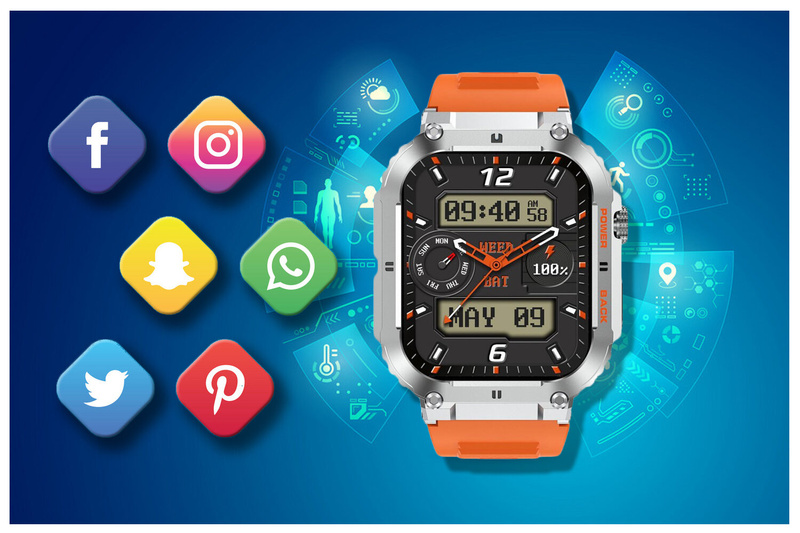 SMARTWATCH MĘSKI GRAVITY GT6-4 - WYKONYWANIE POŁĄCZEŃ, MONITOR SNU (sg020d)