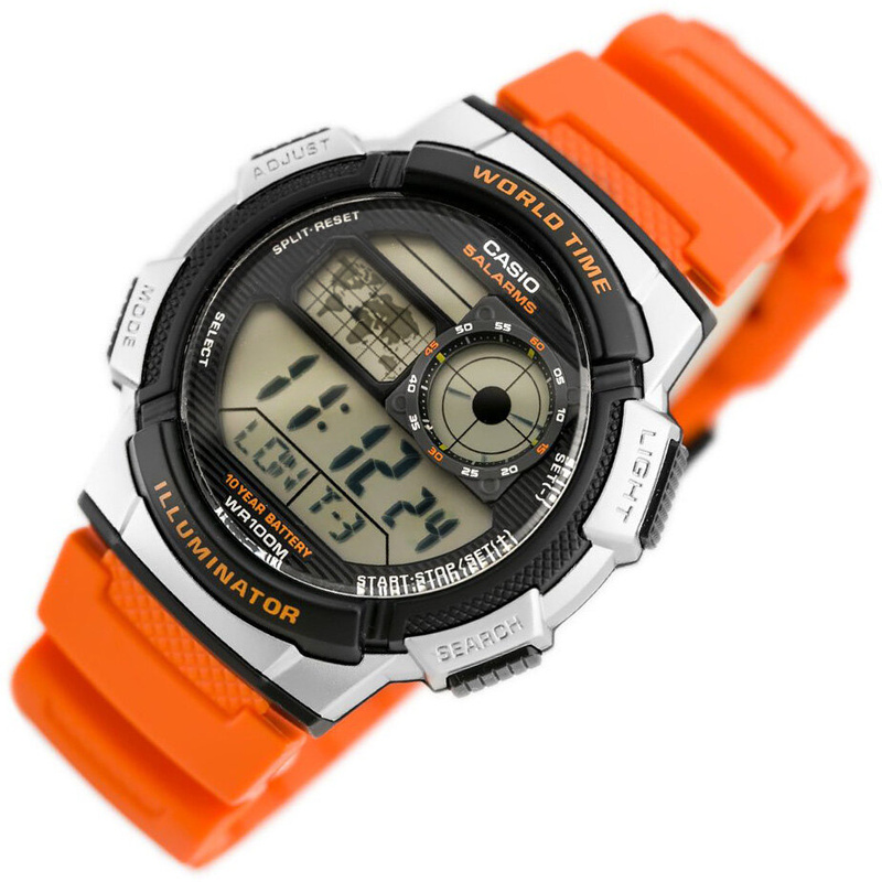 ZEGAREK MĘSKI CASIO AE-1000W 4BV (zd073d) - WORLD TIME + BOX